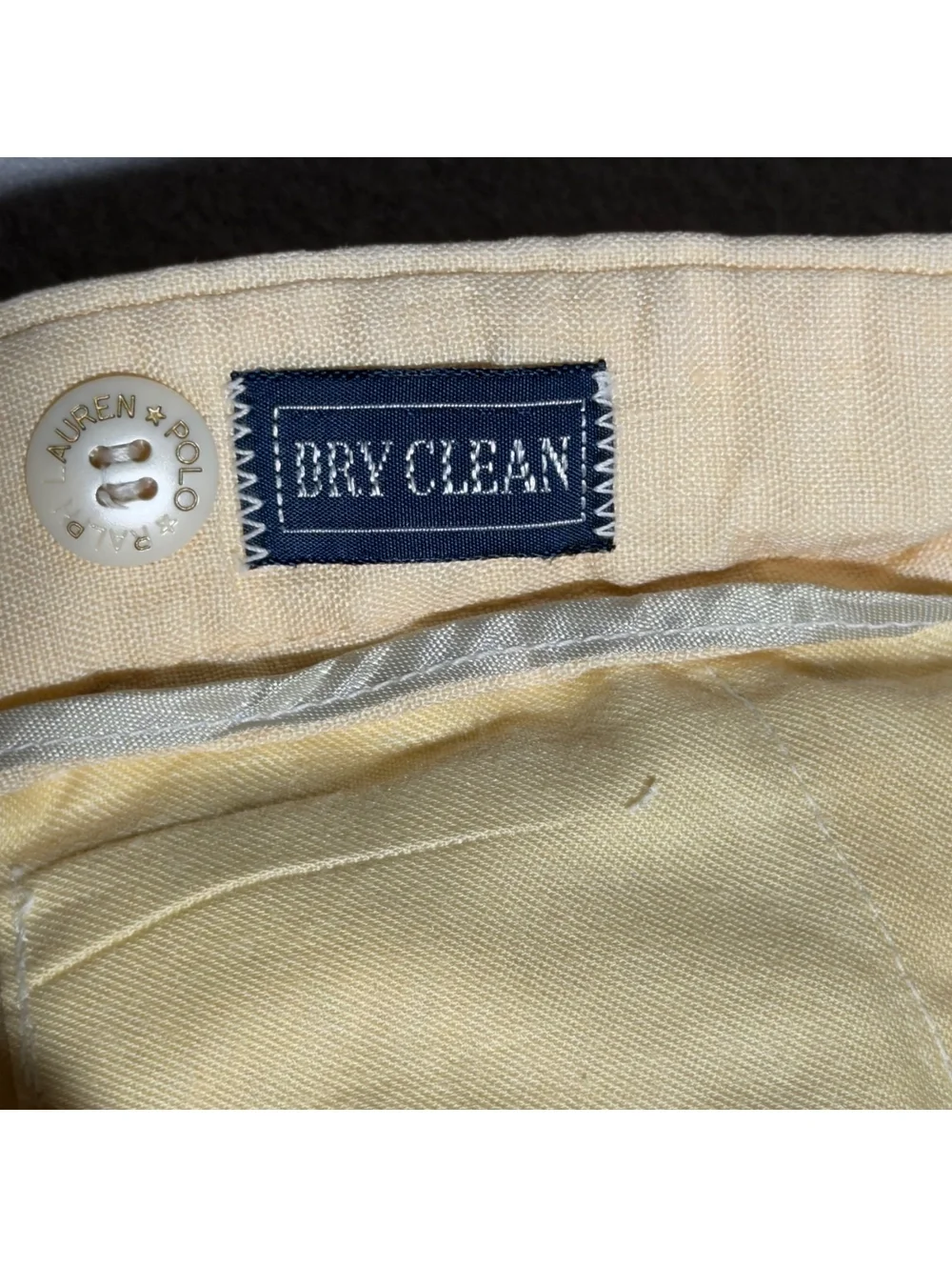 Vintage Polo by Ralph Lauren Beige Linen Pants
